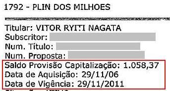 Resgate de Título de Capitalização após 5 anos