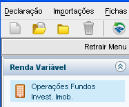 IRPF - Menu - Renda Variável - Operações Fundos Invest. Imob.